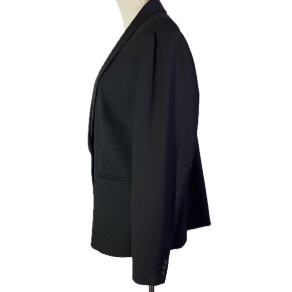J. Crew Size 18 Parke Blazer Jacket Black Wool Lined - Picture 6 of 13